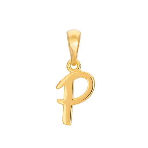 Hängsmycke i förgyllt äkta silver med bokstaven P