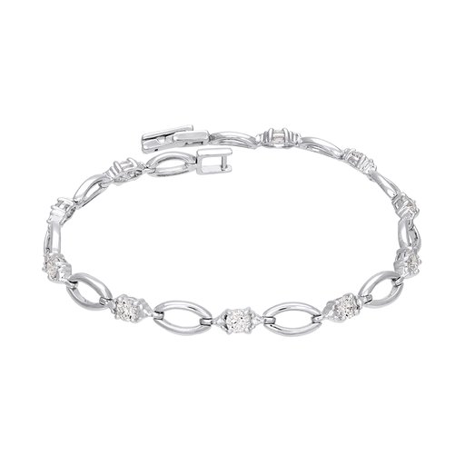 Armband i äkta silver med kubisk zirkonia