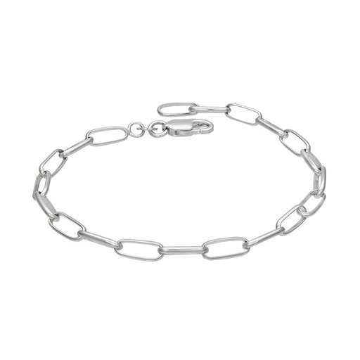 Armband i äkta silver med rektangulära länkar 19cm
