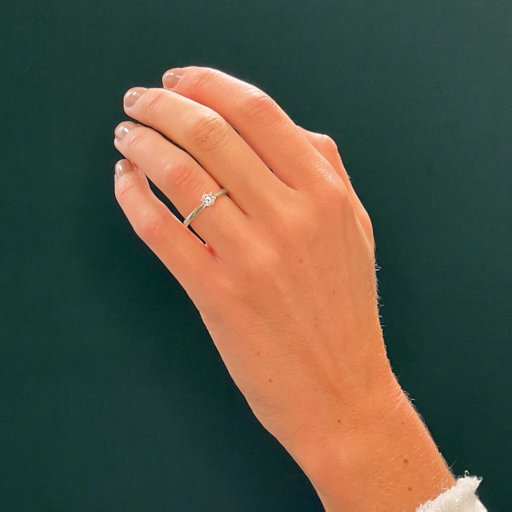 Ring med labbodlad diamant Polaris