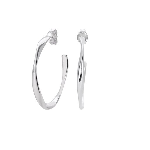 Örhängen i äkta silver med twistad form