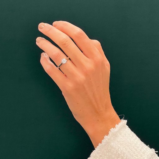 Ring med labbodlad diamant Polaris