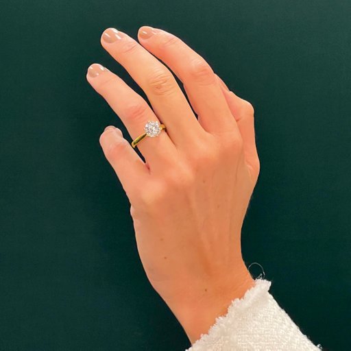 Ring med labbodlad diamant Polaris