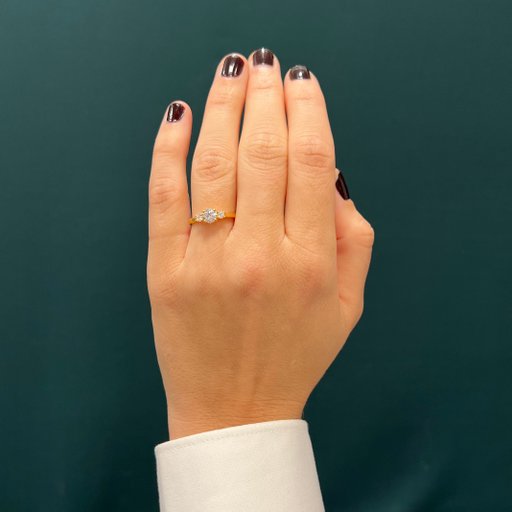 Ring med labbodlade diamanter Maia