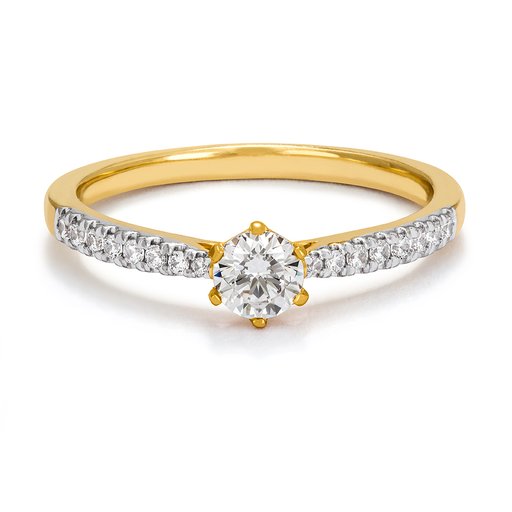 Ring med labbodlade diamanter Vega