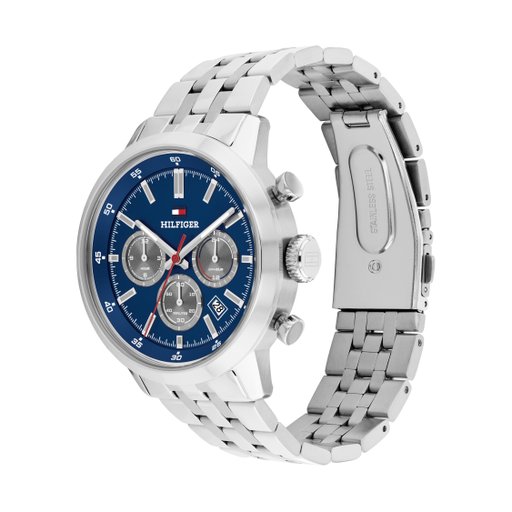 Stålklocka med rund urtavla