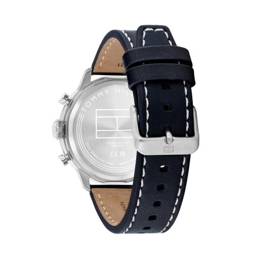 Stålklocka med läderband