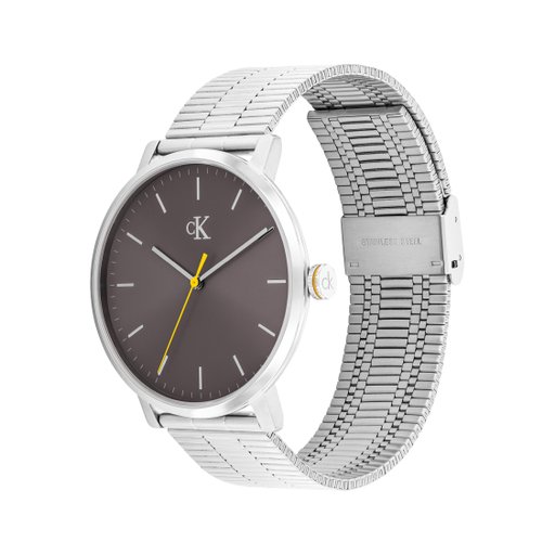 Stålklocka med rund urtavla