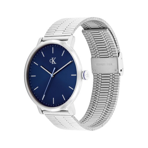 Stålklocka med rund urtavla