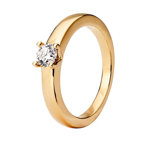 Diamantring i 18K guld