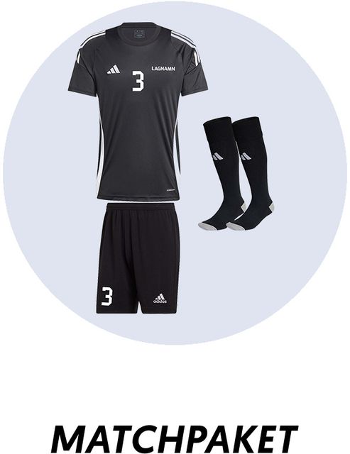 Matchpaket med tröja, shorts och strumpor för lag