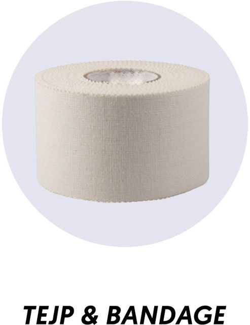 Sporttejp och bandage för stöd och skydd