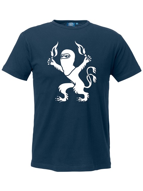 T-shirt Herr, Marinblå - Pyro-Lejon