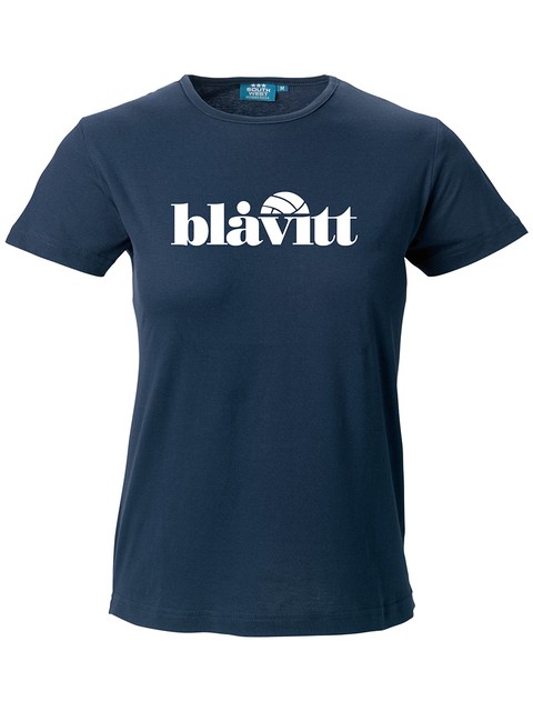 T-shirt Dam, Marinblå - Blåvitt Elesse