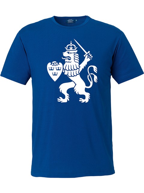 T-shirt Herr, Blå - GBG Lejon (stor logo)