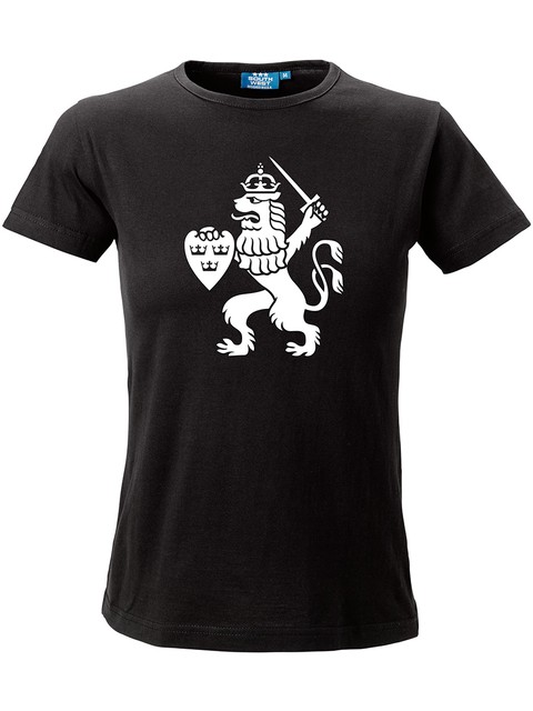 T-shirt Dam, Svart - GBG Lejon (stor logo)