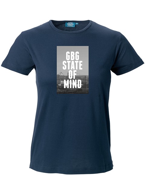 T-shirt Dam, Marinblå - GBG State Of Mind