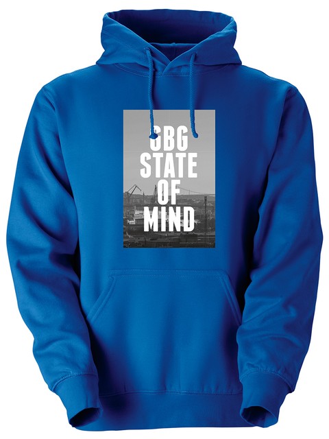 Hoodtröja, Blå - GBG State Of Mind