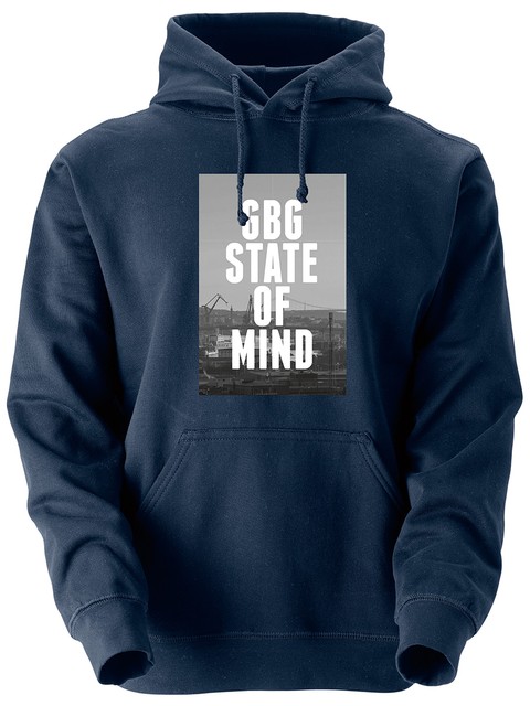Hoodtröja, Marinblå - GBG State Of Mind