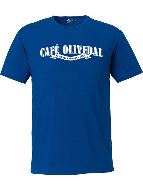 T-shirt Herr, Blå - Café Olivedal