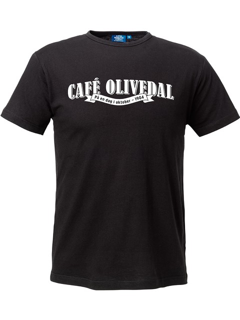T-shirt Herr, Svart - Café Olivedal