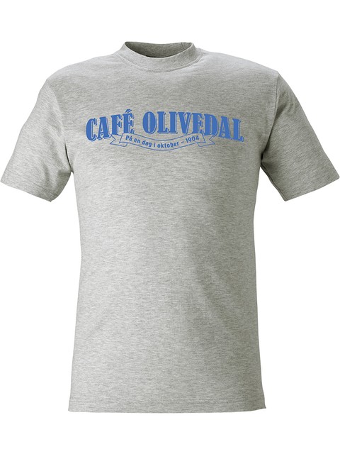 T-shirt Herr, Grå - Café Olivedal