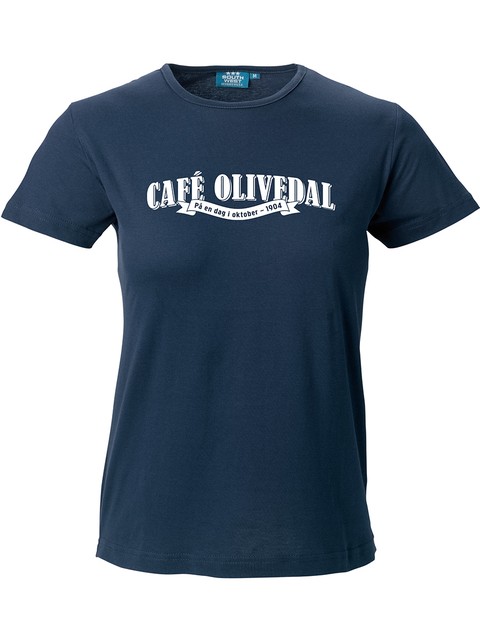T-shirt Dam, Marinblå - Café Olivedal