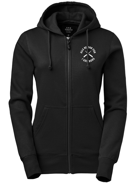 Hood med dragkedja Dam, Svart - Alla Rensar Fisk (liten logo