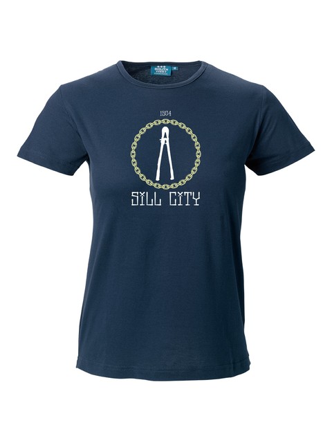 T-shirt Dam, Marinblå - Sill City