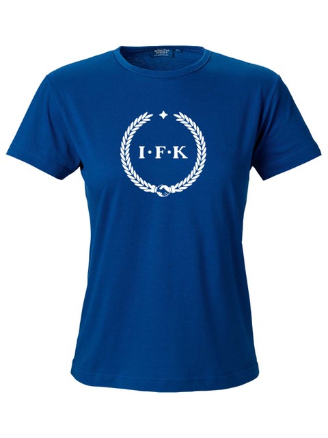 T-shirt Dam, Blå - Kransen (stor logo)