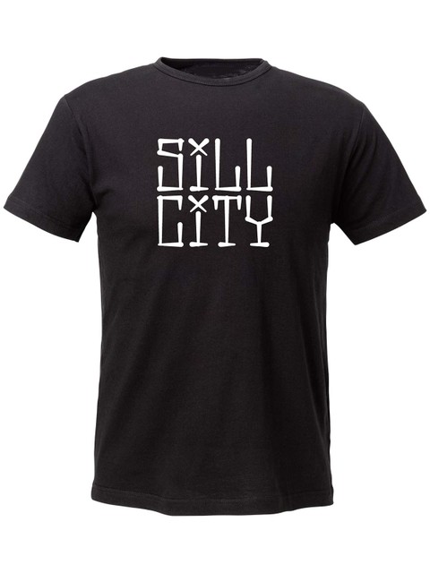 T-shirt Men, Black - Sill City Text (big logo)
