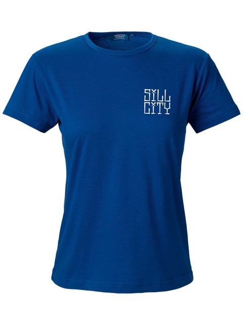 T-shirt Woman, Blue - Sill City Text (small logo)