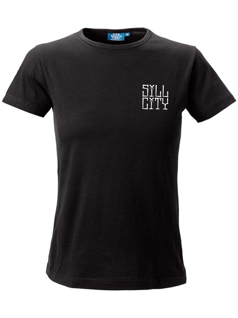 T-shirt Woman, Black - Sill City Text (small logo)