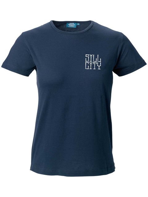 T-shirt Woman, Navy - Sill City Text (small logo)