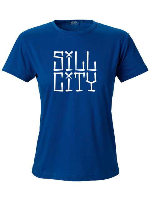 T-shirt Woman, Blue - Sill City Text (big logo)