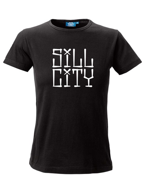 T-shirt Woman, Black - Sill City Text (big logo)