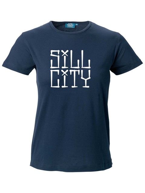T-shirt Woman, Navy - Sill City Text (big logo)