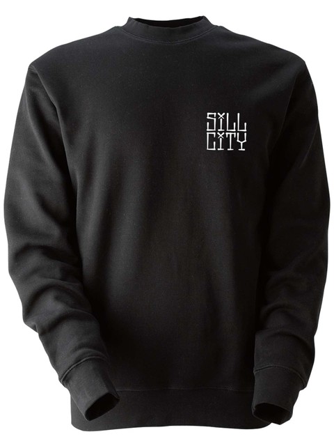 Sweatshirt, Black - Sill City Text (small logo)