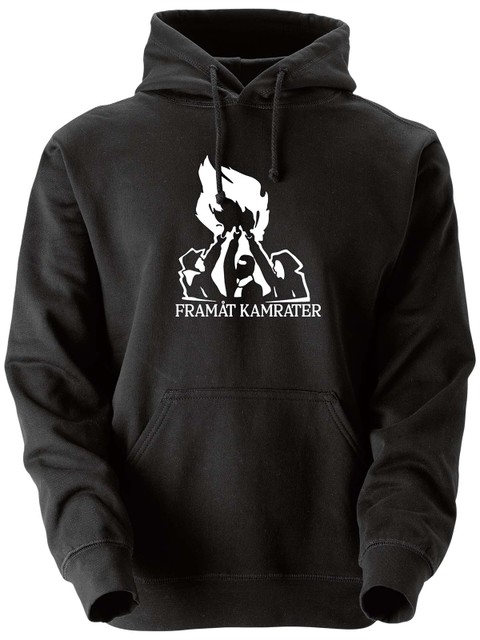 Hoodie, Black - Framåt (stor logo)