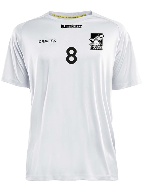 Craft T-shirt Evolve, White (Esbjerg Sharks)