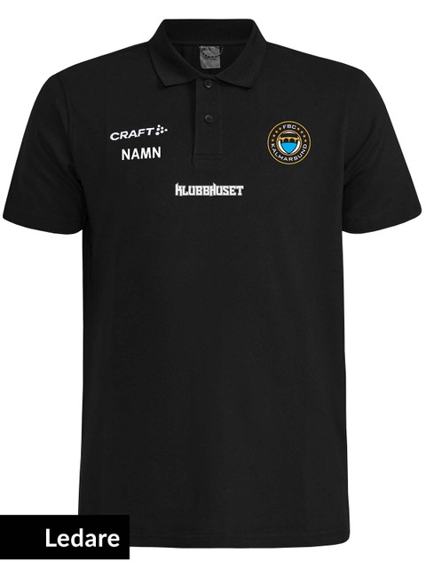 Craft Piké Progress 2.0, Svart - Ledare (FBC Kalmarsund)