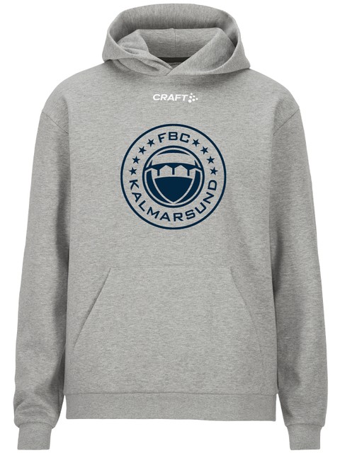 Craft Hoodtröja COMMUNITY 2.0, Grey - stor logo (FBC Kalmarsund)
