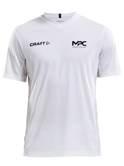 Craft T-shirt Squad Solid, White (Munkedal Padel Center)