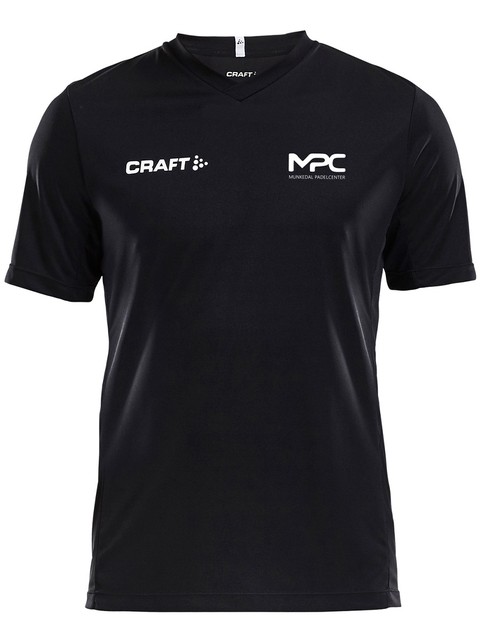 Craft T-shirt Squad Solid, Black (Munkedal Padel Center)