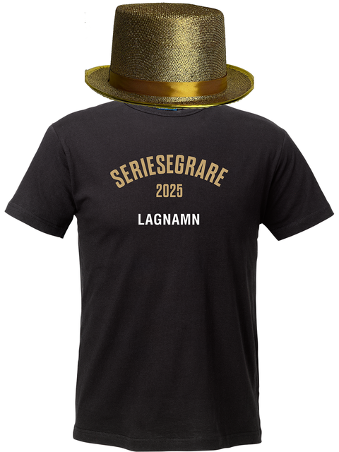 Seriesegrare - T-shirt + Guldhatt