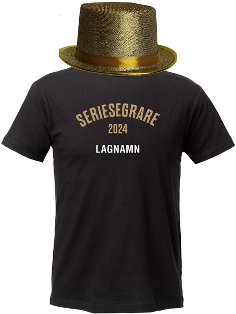 Seriesegrare - T-shirt + Guldhatt