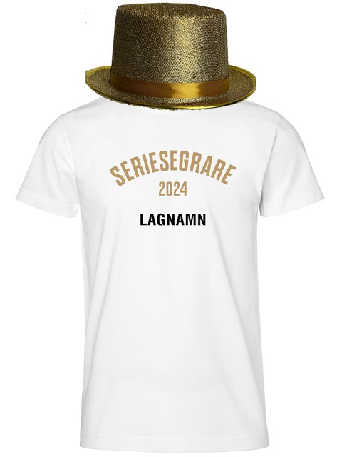 Seriesegrare - T-shirt + Guldhatt