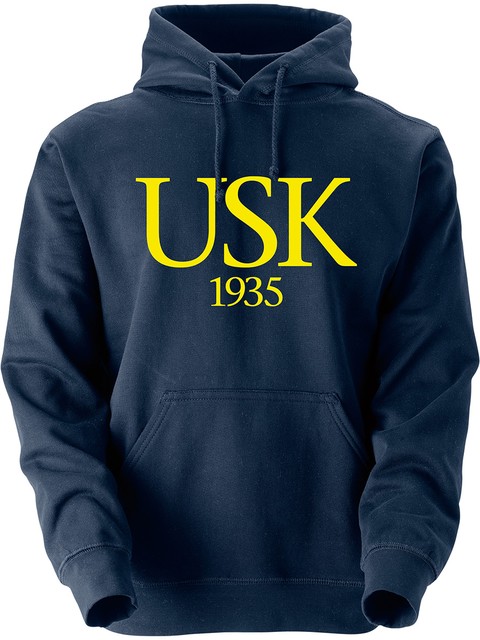 Hood with USK1935, Marinblå (Utbynäs SK)