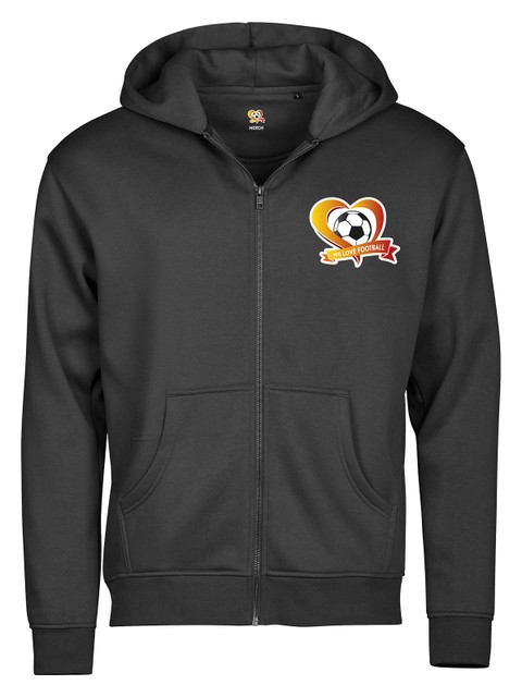 WLF Hoodtröja med dragkedja, Svart