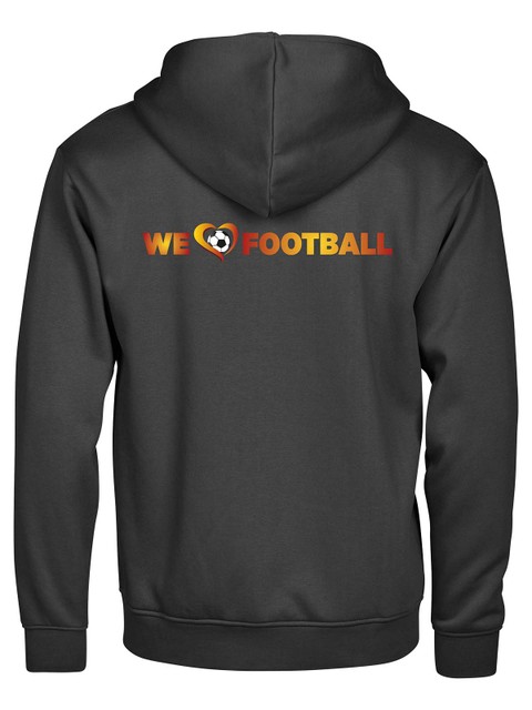 WLF Hoodtröja med dragkedja, Svart